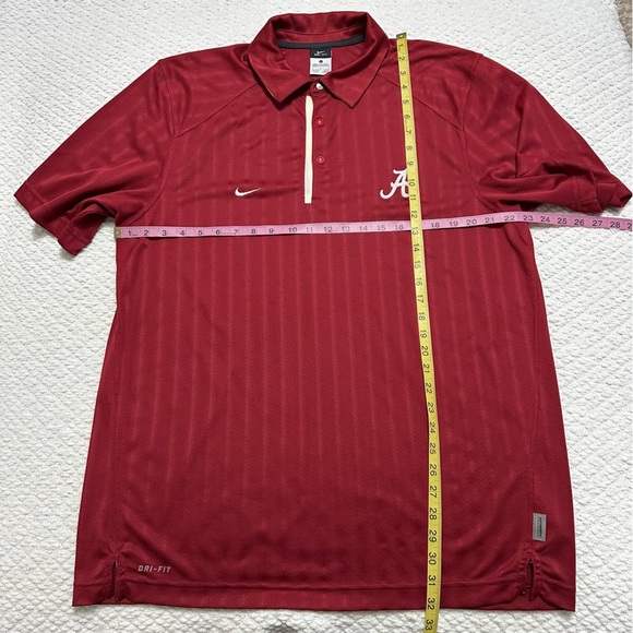 Nike Dri-Fit Alabama Crimson Tide Polo Shirt Red Men’s Size Large - Picture 5 of 7
